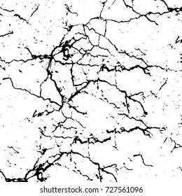 Grunge dark corner messy background. Distressed grainy overlay texture. Ink stroke brushed renovate wall backdrop. Abstract black and white cracks, stains, smears, scrapes for design and printing