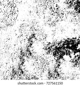 Grunge dark corner messy background. Distressed grainy overlay texture. Ink stroke brushed renovate wall backdrop. Abstract black and white cracks, stains, smears, scrapes for design and printing