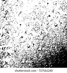 Grunge dark corner messy background. Distressed grainy overlay texture. Ink stroke brushed renovate wall backdrop. Abstract black and white cracks, stains, smears, scrapes for design and printing