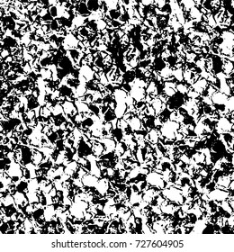Grunge dark corner messy background. Distressed grainy overlay texture. Ink stroke brushed renovate wall backdrop. Abstract black and white cracks, stains, smears, scrapes for design and printing
