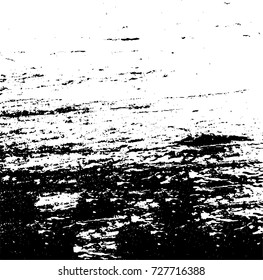Grunge dark corner messy background. Distressed grainy overlay texture. Ink stroke brushed renovate wall backdrop. Abstract black and white cracks, stains, smears, scrapes for design and printing
