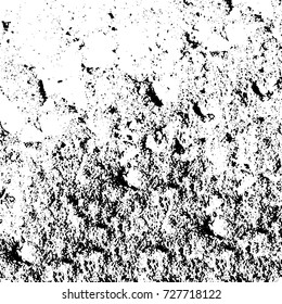 Grunge dark corner messy background. Distressed grainy overlay texture. Ink stroke brushed renovate wall backdrop. Abstract black and white cracks, stains, smears, scrapes for design and printing