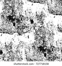 Grunge dark corner messy background. Distressed grainy overlay texture. Ink stroke brushed renovate wall backdrop. Abstract black and white cracks, stains, smears, scrapes for design and printing