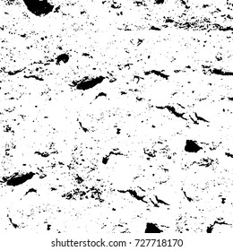 Grunge dark corner messy background. Distressed grainy overlay texture. Ink stroke brushed renovate wall backdrop. Abstract black and white cracks, stains, smears, scrapes for design and printing