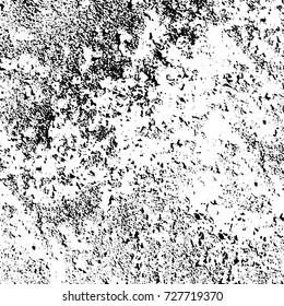 Grunge dark corner messy background. Distressed grainy overlay texture. Ink stroke brushed renovate wall backdrop. Abstract black and white cracks, stains, smears, scrapes for design and printing