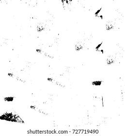 Grunge dark corner messy background. Distressed grainy overlay texture. Ink stroke brushed renovate wall backdrop. Abstract black and white cracks, stains, smears, scrapes for design and printing