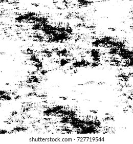 Grunge dark corner messy background. Distressed grainy overlay texture. Ink stroke brushed renovate wall backdrop. Abstract black and white cracks, stains, smears, scrapes for design and printing