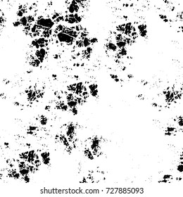 Grunge dark corner messy background. Distressed grainy overlay texture. Ink stroke brushed renovate wall backdrop. Abstract black and white cracks, stains, smears, scrapes for design and printing