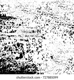 Grunge dark corner messy background. Distressed grainy overlay texture. Ink stroke brushed renovate wall backdrop. Abstract black and white cracks, stains, smears, scrapes for design and printing
