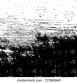 Grunge dark corner messy background. Distressed grainy overlay texture. Ink stroke brushed renovate wall backdrop. Abstract black and white cracks, stains, smears, scrapes for design and printing