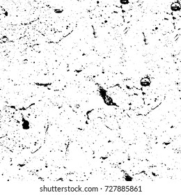 Grunge dark corner messy background. Distressed grainy overlay texture. Ink stroke brushed renovate wall backdrop. Abstract black and white cracks, stains, smears, scrapes for design and printing