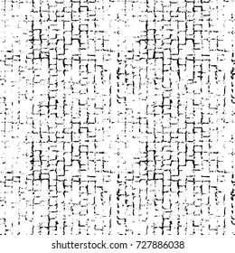 Grunge dark corner messy background. Distressed grainy overlay texture. Ink stroke brushed renovate wall backdrop. Abstract black and white cracks, stains, smears, scrapes for design and printing