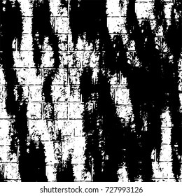 Grunge dark corner messy background. Distressed grainy overlay texture. Ink stroke brushed renovate wall backdrop. Abstract black and white cracks, stains, smears, scrapes for design and printing
