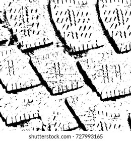 Grunge dark corner messy background. Distressed grainy overlay texture. Ink stroke brushed renovate wall backdrop. Abstract black and white cracks, stains, smears, scrapes for design and printing