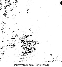 Grunge dark corner messy background. Distressed grainy overlay texture. Ink stroke brushed renovate wall backdrop. Abstract black and white cracks, stains, smears, scrapes for design and printing