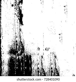 Grunge dark corner messy background. Distressed grainy overlay texture. Ink stroke brushed renovate wall backdrop. Abstract black and white cracks, stains, smears, scrapes for design and printing
