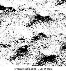 Grunge dark corner messy background. Distressed grainy overlay texture. Ink stroke brushed renovate wall backdrop. Abstract black and white cracks, stains, smears, scrapes for design and printing