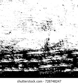 Grunge dark corner messy background. Distressed grainy overlay texture. Ink stroke brushed renovate wall backdrop. Abstract black and white cracks, stains, smears, scrapes for design and printing