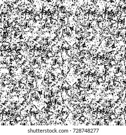 Grunge dark corner messy background. Distressed grainy overlay texture. Ink stroke brushed renovate wall backdrop. Abstract black and white cracks, stains, smears, scrapes for design and printing