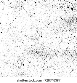 Grunge dark corner messy background. Distressed grainy overlay texture. Ink stroke brushed renovate wall backdrop. Abstract black and white cracks, stains, smears, scrapes for design and printing