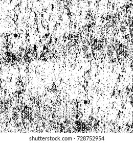 Grunge dark corner messy background. Distressed grainy overlay texture. Ink stroke brushed renovate wall backdrop. Abstract black and white cracks, stains, smears, scrapes for design and printing