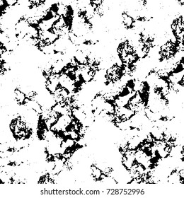Grunge dark corner messy background. Distressed grainy overlay texture. Ink stroke brushed renovate wall backdrop. Abstract black and white cracks, stains, smears, scrapes for design and printing