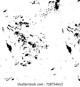 Grunge dark corner messy background. Distressed grainy overlay texture. Ink stroke brushed renovate wall backdrop. Abstract black and white cracks, stains, smears, scrapes for design and printing