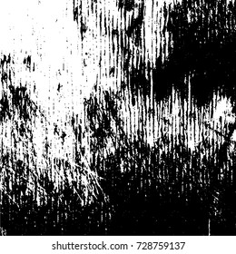 Grunge dark corner messy background. Distressed grainy overlay texture. Ink stroke brushed renovate wall backdrop. Abstract black and white cracks, stains, smears, scrapes for design and printing