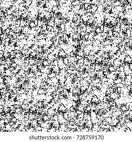 Grunge dark corner messy background. Distressed grainy overlay texture. Ink stroke brushed renovate wall backdrop. Abstract black and white cracks, stains, smears, scrapes for design and printing