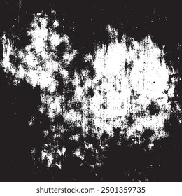 Grunge Debris Texture: Black and white abstract noise with distressed particles and dust