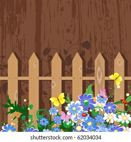grunge decor with fence