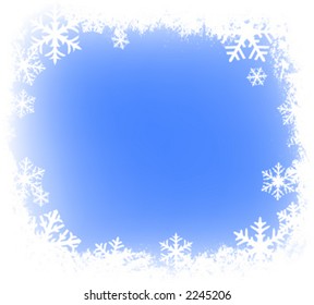 marco decorativo de grunge con muchos copos de nieve, ideal para tarjetas de navidad