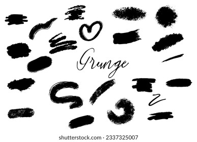 Grunge decorative simple element vector set 