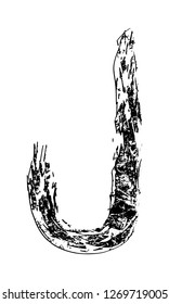 Grunge decorative vector font.