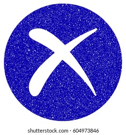 Grunge Delete rubber seal stamp watermark. Icon symbol with grunge design and unclean texture. Unclean vector blue sign.