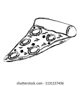 grunge delicious pizza with salami cheese food