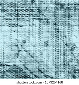 Grunge denim effect. Blue seamless texture. Abstract vector background for web page, banners backdrop, fabric, home decor, wrapping