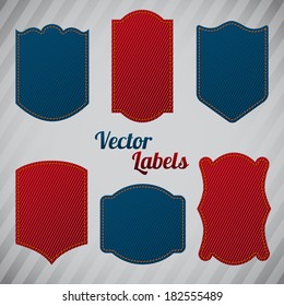 Grunge denim labels