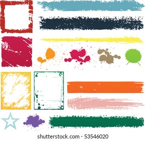 Elementos de color de diseño grueso