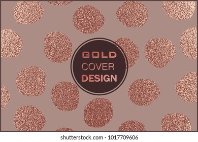 Grunge design. Copper glossy background. Metallic texture. Bronze metal. Trendy template for New Year, Wedding, Birthday, Flyers, Logo Banners Party Invitation card