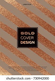 Grunge design. Copper glossy background. Metallic texture. Bronze metal. Trendy template for New Year, Wedding, Birthday, Flyer, Logo Banners Party Invitation card