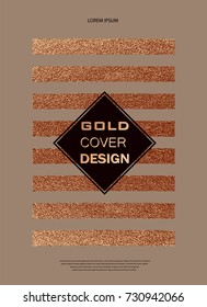 Grunge design. Copper glossy background. Metallic texture. Bronze metal. Trendy template for New Year, Wedding, Birthday, Flyer, Logo Banners Party Invitation card