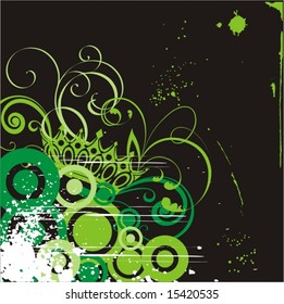 grunge design with a crown