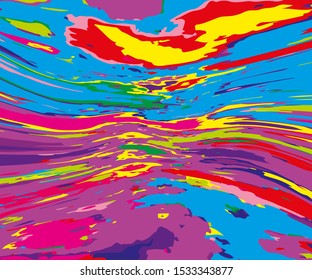 Grunge design. Digital graffiti. Vector line pattern. Graphic design geometric shape. Abstract graffiti background. Vector template. Abstract art. Colorful wave background. Spray graffiti texture.