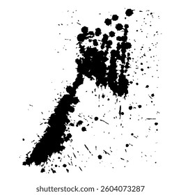 Grunge Design Element. Black blot. White bakground. Vector illustration.