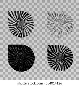 Grunge Design Elements . Brush strokes, Ink spots, stains , Stamps Collection. Banners,transparent background . vector distress textures.isolated blank shapes
