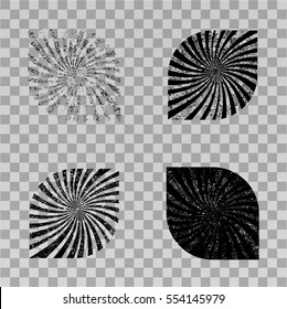 Grunge Design Elements . Brush strokes, Ink spots, stains , Stamps Collection. Banners,transparent background . vector distress textures.isolated blank shapes