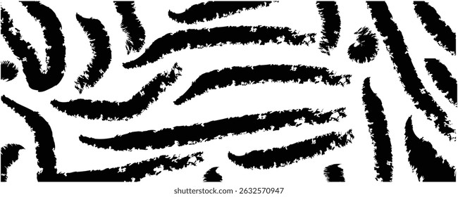 Grunge design elements. Brush texture banners. Collection of hand drawn Grunge collection. 
