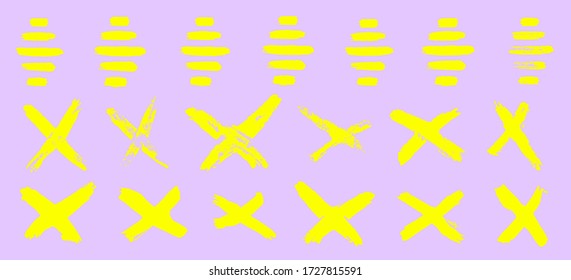 Grunge design elements set. Grunge shapes collection for patterns or backdrops. Grungy splatter. Paint stains. Quirky scribbles. Grungy ink spots and drops.