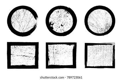 Grunge design elements.Vector distress shapes.